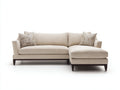 Canapé d'angle - Tissu - 242x156x80 cm - Beige - Transitionnel élégant