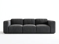 Canapé 3 places - Tissu - 226x92x76 cm - Gris anthracite - Minimaliste