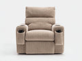 Fauteuil relax - Tissu bouclé - 97x96x104 cm - Beige - Électrique