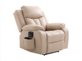 Fauteuil relax - Simili cuir - 97x95x108 cm - Beige crème - Électrique