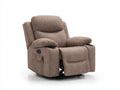 Fauteuil relax - Tissu - 98x95x106 cm - Marron clair - Électrique