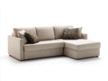 Canapé d'angle - Tissu - 248x158x82 cm - Beige - Moderne fonctionnel