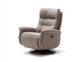 Fauteuil relax - tissu-metal-bois - 100x92x108 cm - beige - moderne