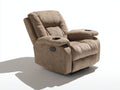 Fauteuil relax - Tissu - 96x94x104 cm - Beige taupe - Électrique